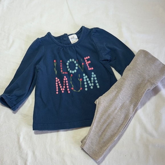 H&M - long sleeve top dress w/ pants - Picture 1 of 6